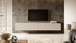 Meuble TV 200 cm taupe (gris-beige) BISIRA
