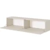 Meuble TV 2 portes 140 cm taupe Bisira