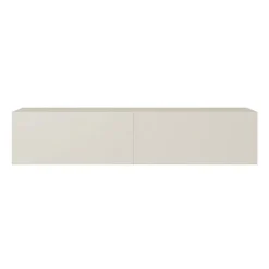 Meuble TV 2 portes 140 cm taupe Bisira