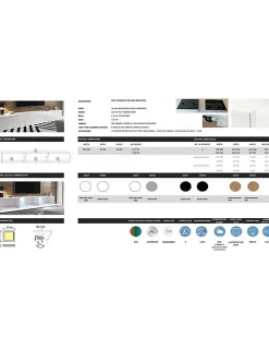 Meuble TV à suspendre SLANT 240 avec LED RGB 240x40x35 cm-Chêne-Chêne-1,8 W---240