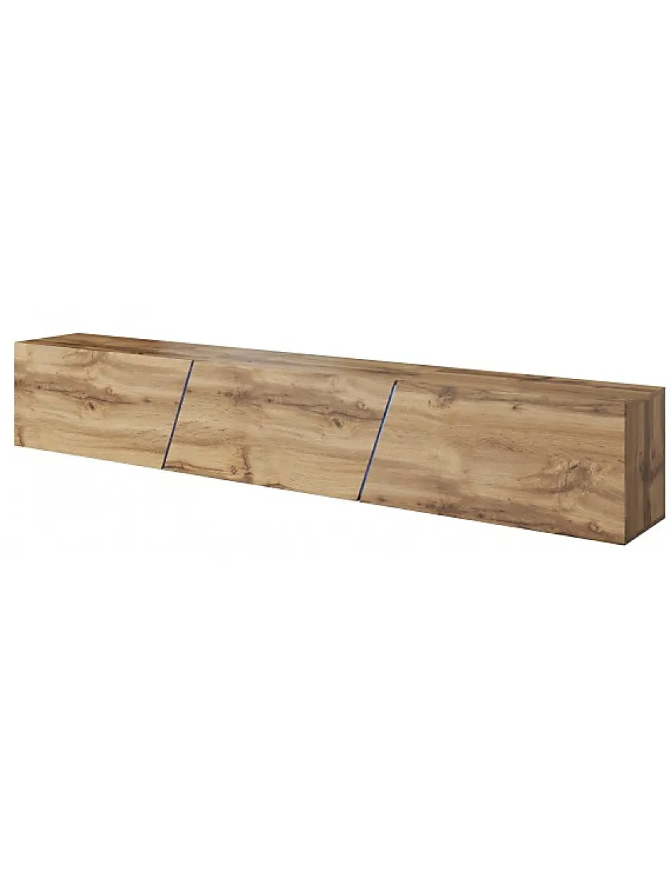 Meuble TV à suspendre SLANT 240 avec LED RGB 240x40x35 cm-Chêne-Chêne-1,8 W---240