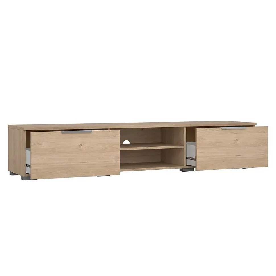 Meuble TV 2 tiroirs et 2 niches L173 cm - BILLIE