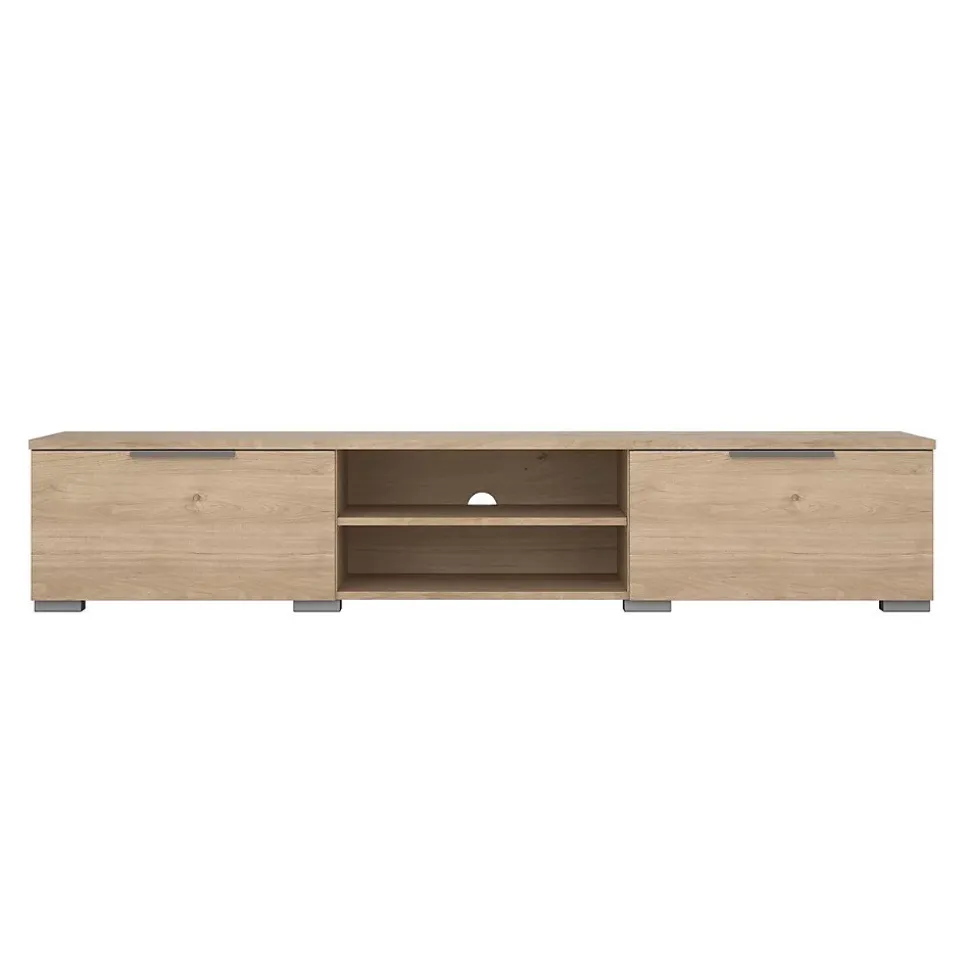 Meuble TV 2 tiroirs et 2 niches L173 cm - BILLIE