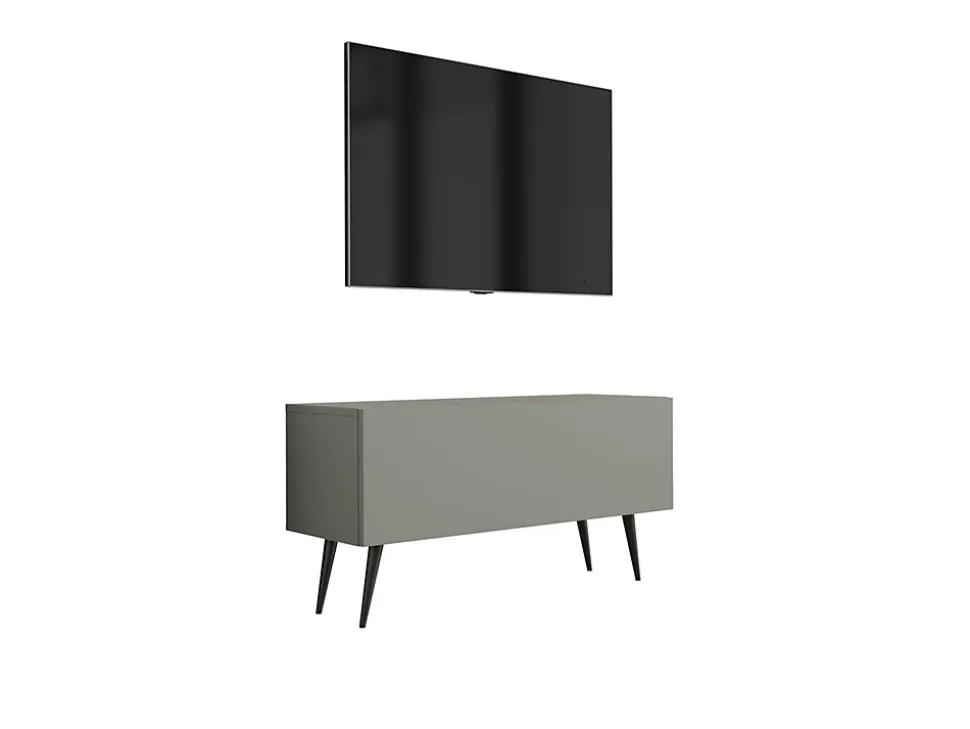 Meuble TV, Aloès, 100 x 52 x 32 cm, jambes noires