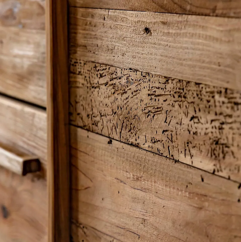 Meuble TV arrondi en bois recyclé Blaise