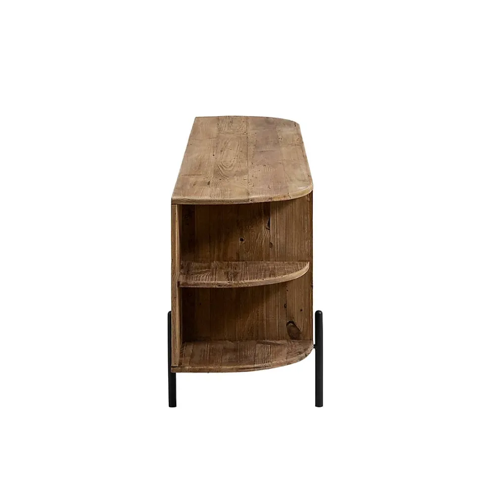 Meuble TV arrondi en bois recyclé Blaise