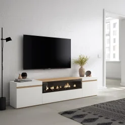 Meuble TV, Banc Télé, 200x35x45cm, Pour les TV jusqu'à 80