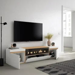 Meuble TV, Banc Télé, 200x35x45cm, Pour les TV jusqu'à 80