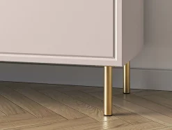 Meuble TV beige cachemire 2 portes avec abattant 160 cm LOPPA