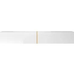 Meuble TV blanc avec détail doré 200 cm BISIRA