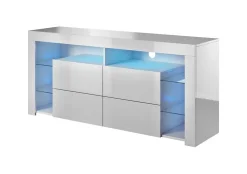 MEUBLE TV BLANC 1M56 - MINELLI