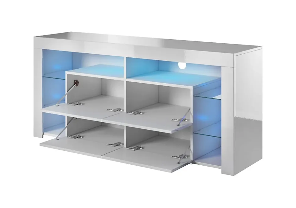 MEUBLE TV BLANC 1M56 - MINELLI