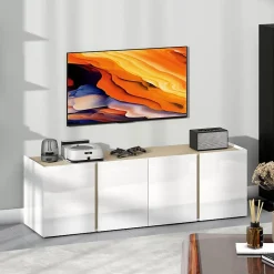 Meuble TV Blanc Pour Téléviseur 65
