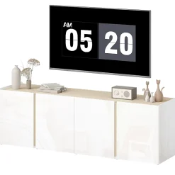 Meuble TV Blanc Pour Téléviseur 65