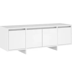 Meuble TV Blanc 120x30x40,5 cm Bois d ingénierie