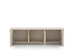 Meuble TV, Cachemire, 168 x 39 x 52 cm, Meuble moderne aux bords arrondis