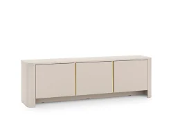 Meuble TV, Cachemire, 168 x 39 x 52 cm, Meuble moderne aux bords arrondis