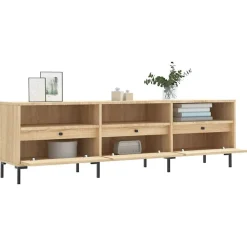 Meuble TV chêne sonoma 150x30x44,5 cm bois d ingénierie