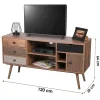 Meuble TV collection ALTA coloris chene avec 4 tiroirs Design scandinave et rangements pratiques