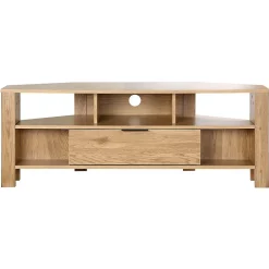 Meuble TV d'Angle 1 Tiroir Décor Chêne - L120 cm
