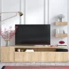 Meuble TV décor chêne L180 cm - ALIKA