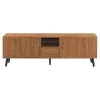 Meuble TV Hedemora 140 x 30 x 46 cm Effet Bois Foncé en.casa