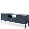 Meuble TV Komodee MONCTON RTV1 Poignées en métal Bleu marine Bleu marine 39 x 154 x 56 cm
