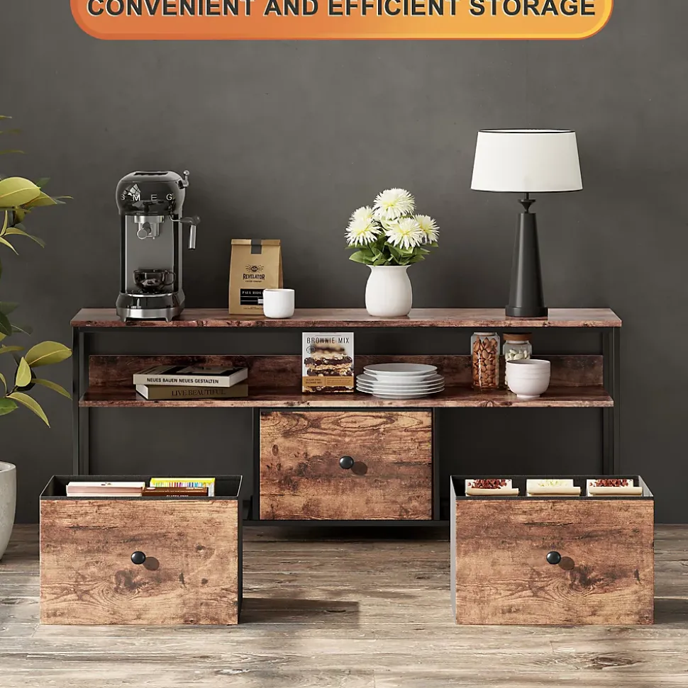 Meuble TV LED moderne, bois, 3 tiroirs, motif tissu noir, tablette rangement, pieds réglables, 108x29.8x78 cm, Naturelle