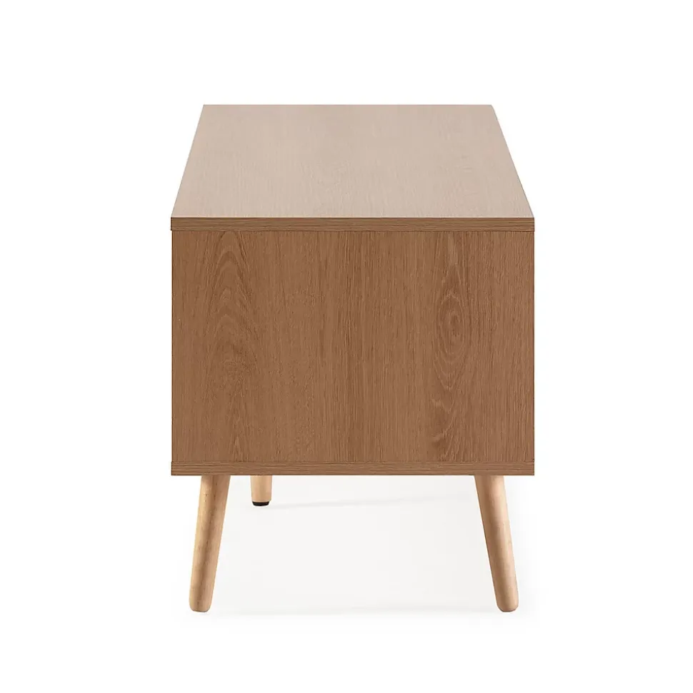 Meuble TV Lluvia 3 portes chêne, longueur 130 cm