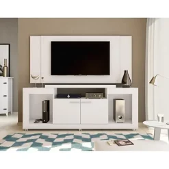 Meuble TV Mural 55 Pouces Blanc - Caemmum - Meubles d appoint - SEJOUR