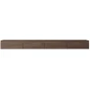 Meuble TV mural aspect bois noyer avec 4 abattants 300 cm BEMMI