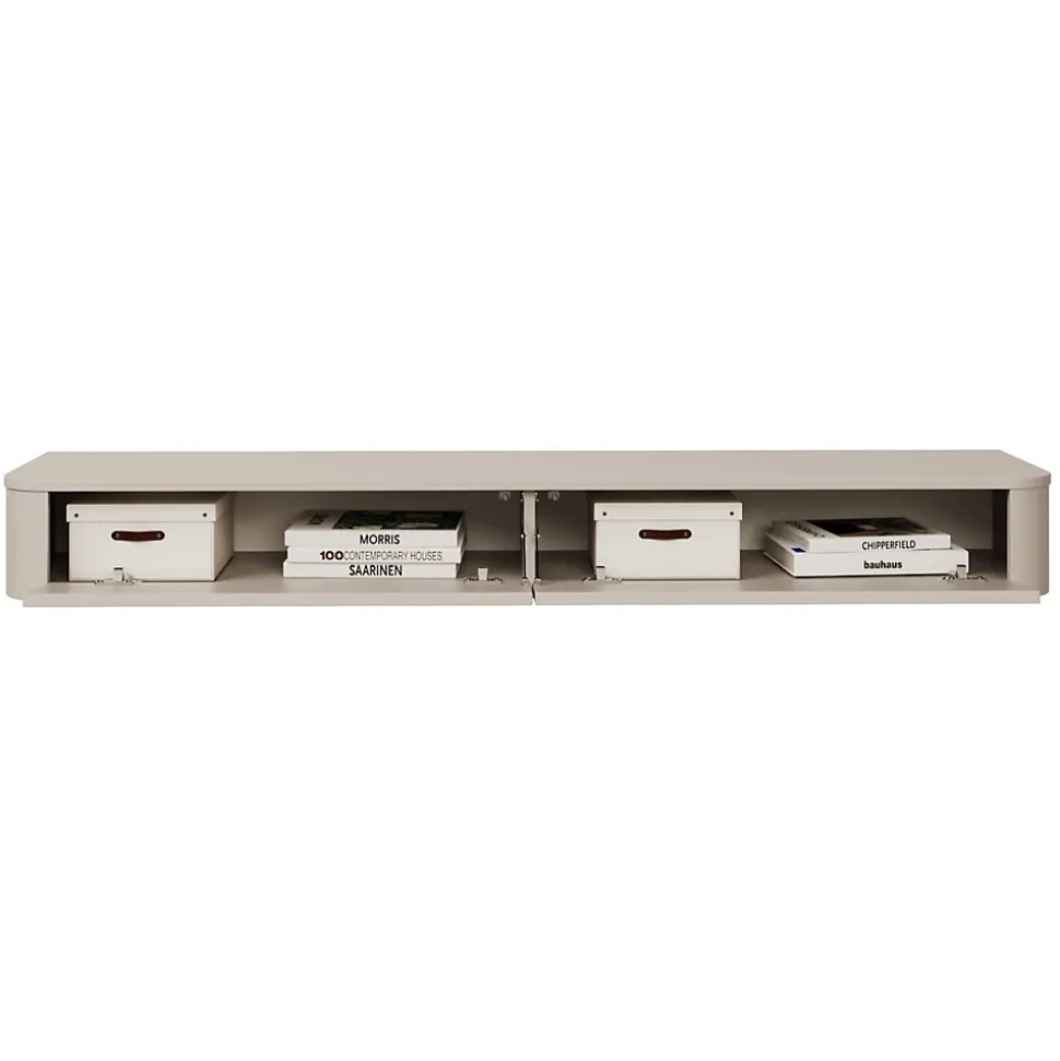 Meuble TV mural gris cachemire 175 cm LUVIO SLIM