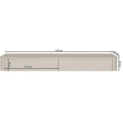 Meuble TV mural gris cachemire 175 cm LUVIO SLIM