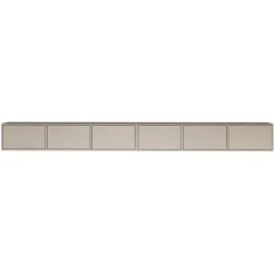Meuble TV mural gris cachemire avec 6 abattants 300 cm FRAMME