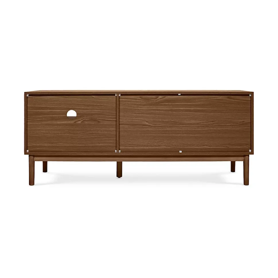 Meuble TV NOLAN couleur bois de noyer style scandinave