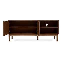 Meuble TV NOLAN couleur bois de noyer style scandinave