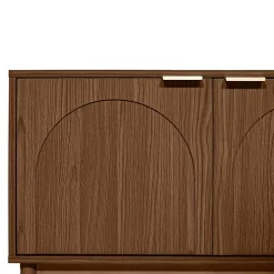 Meuble TV NOLAN couleur bois de noyer style scandinave