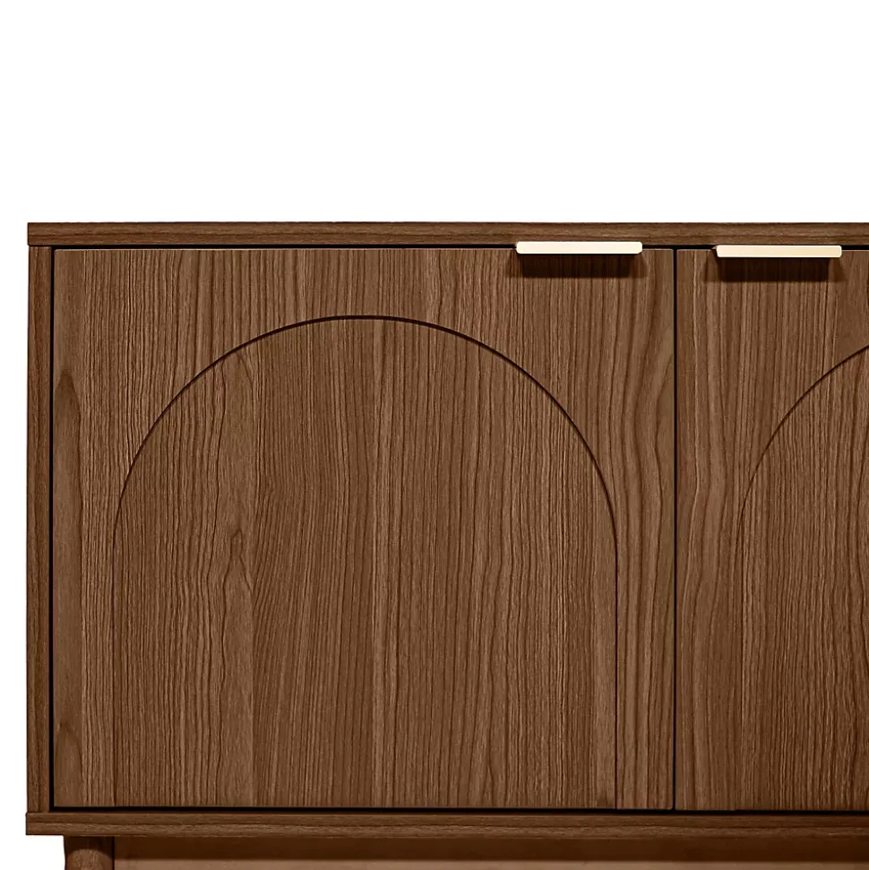 Meuble TV NOLAN couleur bois de noyer style scandinave