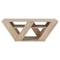 Meuble TV Nome avec 2 étagères 110 x 30 x 40 cm effet chêne en.casa