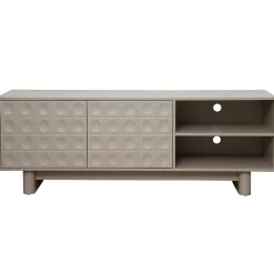 Meuble TV rectangulaire 2 portes L160 cm beige Oviala