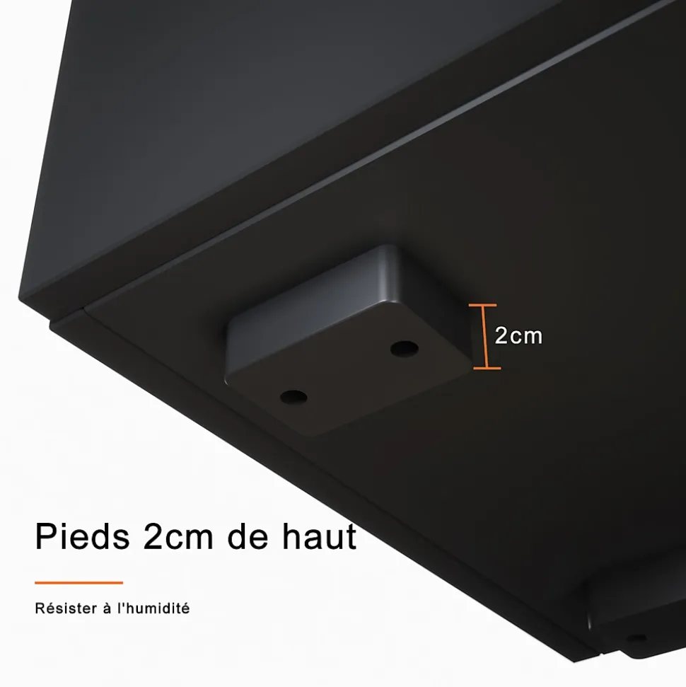 Meuble TV SIRHONA 140x35x45cm avec LED de Couleur Réglable