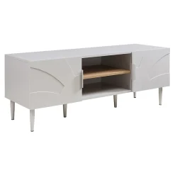 Meuble TV Starvili avec 2 portes 120 x 40 x 45 cm beige en.casa