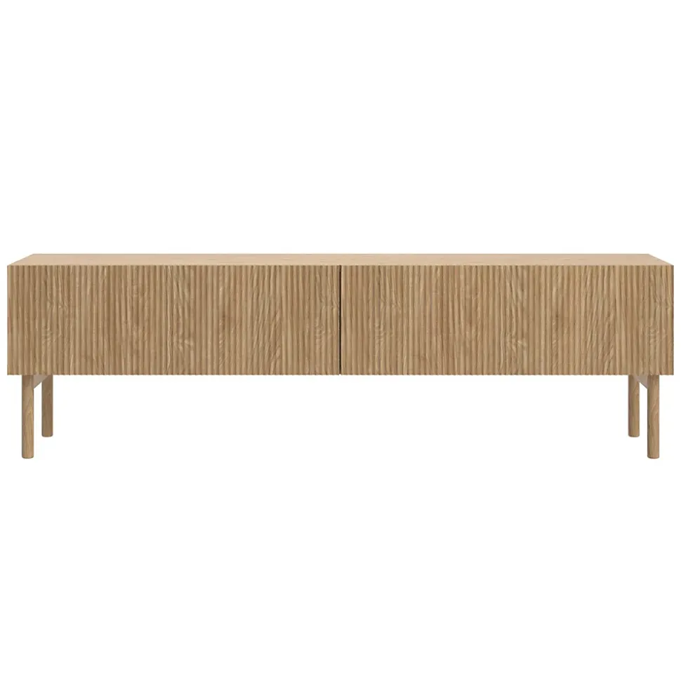 Meuble TV sur pied 175 cm chêne huilé NOLIE