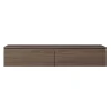 Meuble TV suspendu 150 cm 2 portes noyer du Wisconsin BEMMI