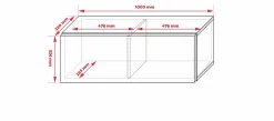 Meuble TV Suspendu, 100 X 34 X 32 Cm, Chêne Wotan