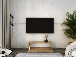 Meuble TV Suspendu, 100 X 34 X 32 Cm, Chêne Wotan