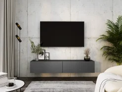 Meuble TV Suspendu, 170 X 34 X 32 Cm, Anthracite