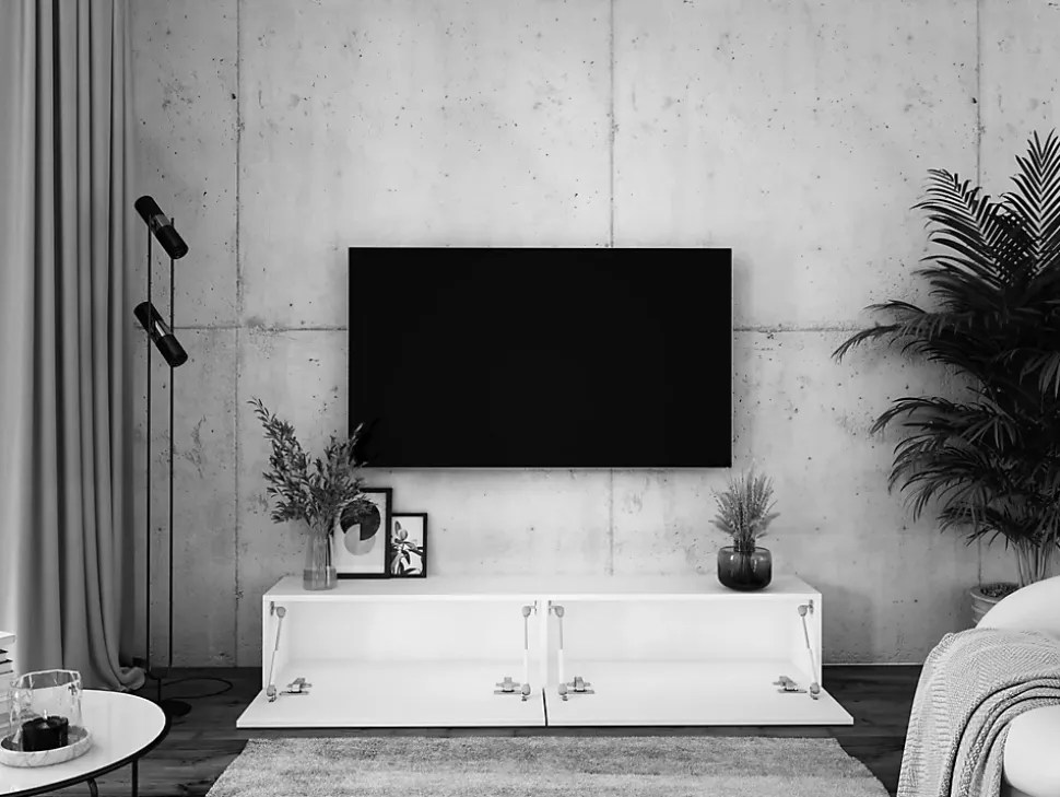 Meuble TV Suspendu, 170 X 34 X 32 Cm, Anthracite