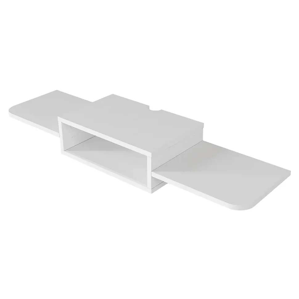 Meuble TV Tar mural 115 x 30 x 16 cm blanc en.casa