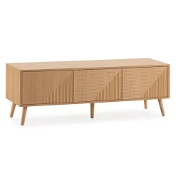 Meuble Tv Telmo 3 portes couleur Chêne 130 cm